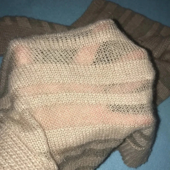 AMBER SUN cashmere mohair open front cardigan semi sheer short sleeve size S - Picture 4 of 10